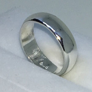 Size 3 Plain Slim Solid SIlver Ring Band